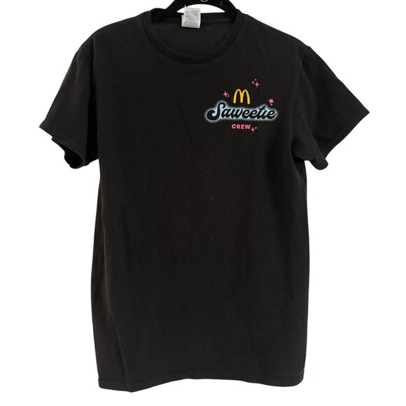 McDonald’s x Saweetie Black Graphic Men’s Crew T Shirt Size S - Picture 1 of 6